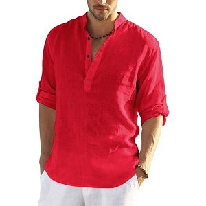 men39s cotton blend casual kurta shirt regular fit full sleeve short straight kurta shirt for men