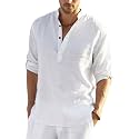 Men's Cotton Blend Casual Kurta Shirt, Regular fit Full Sleeve Short Straight Kurta Shirt for Men