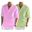 Men's Cotton Blend Casual Kurta Shirt, Regular fit Full Sleeve Short Straight Kurta Shirt for Men
