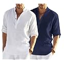 Men's Cotton Blend Casual Kurta Shirt, Regular fit Full Sleeve Short Straight Kurta Shirt for Men