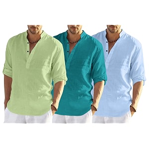 Mens Cotton Blend Combo Short Kurta with