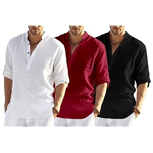 Mens Cotton Blend Combo Short Kurta with