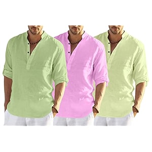 Mens Cotton Blend Combo Short Kurta with