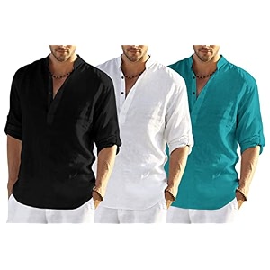 Mens Cotton Blend Combo Short Kurta with
