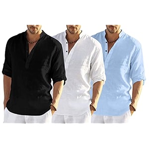 Mens Cotton Blend Combo Short Kurta with