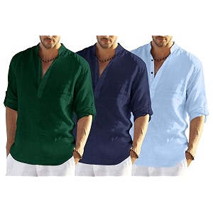 Mens Cotton Blend Combo Short Kurta with
