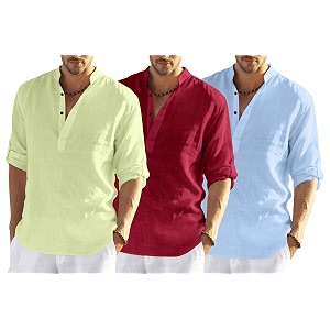 Mens Cotton Blend Combo Short Kurta with