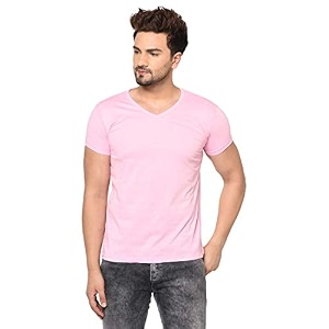 men39s cotton blend half sleeve v neck tshirt