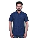 Men39s Cotton Blend Half Sleeves Solid Casual