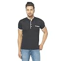Men's Cotton Blend Half Sleeve Henley T-Shirt