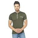 Men's Cotton Blend Half Sleeve Henley T-Shirt