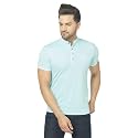 Men's Cotton Blend Half Sleeve Henley T-Shirt