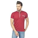 Men's Cotton Blend Half Sleeve Henley T-Shirt