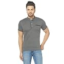 Men's Cotton Blend Half Sleeve Henley T-Shirt