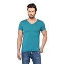 Men's Cotton Blend Half Sleeve V Neck Tshirt