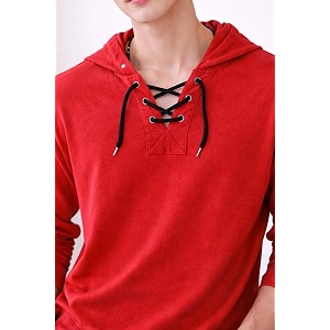 Mens Cotton Blend Regular Fit Hooded Neck