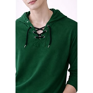 Mens Cotton Blend Regular Fit Hooded Neck