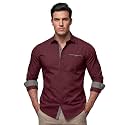 Men39s Cotton Blend Shirt with Solid Long