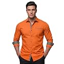 Men39s Cotton Blend Shirt with Solid Long