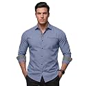 Men39s Cotton Blend Shirt with Solid Long
