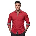 Men39s Cotton Blend Shirt with Solid Long
