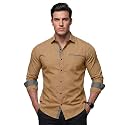 Men39s Cotton Blend Shirt with Solid Long