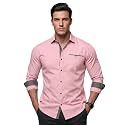 Men39s Cotton Blend Shirt with Solid Long