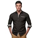 Men39s Cotton Blend Shirt with Solid Long