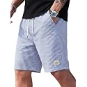 Men39s Cotton Casual Shorts Striped Half Pants