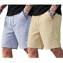 Men39s Cotton Casual Shorts Striped Half Pants