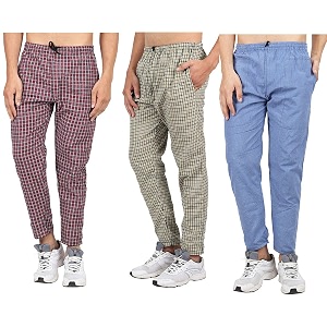 Mens Cotton Checkered Pajama