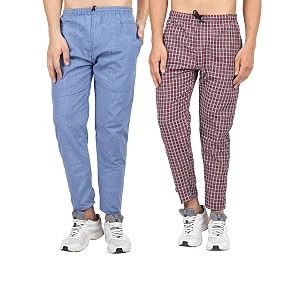 Mens Cotton Checkered Printed Pyjama Pajamas Colors