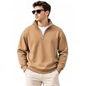 Men39s Cotton Fleece Half Zipper Sweatshirt