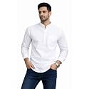 Men39s Cotton Kurta Mandarin Collar Short Kurta