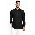 Men39s Cotton Kurta Mandarin Collar Short Kurta