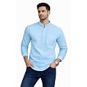 Men39s Cotton Kurta Mandarin Collar Short Kurta