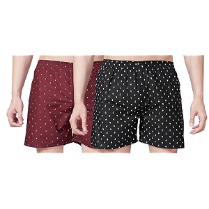 Mens Cotton Printed Regular Fit Boxer Shorts