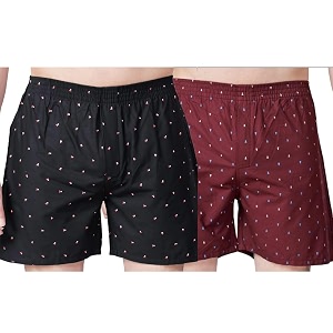 Mens Cotton Printed Regular Fit Boxer Shorts