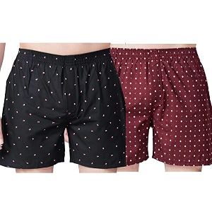 Mens Cotton Printed Regular Fit Boxer Shorts