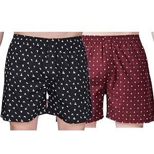 Mens Cotton Printed Regular Fit Boxer Shorts
