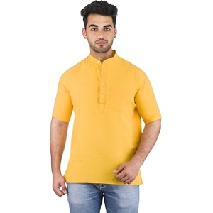 Mens Cotton Short Kurta Without Pant