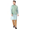 Men39s Cotton Silk Blend Regular Kurta Pyjama