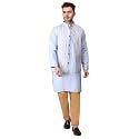 Men39s Cotton Silk Blend Regular Kurta Pyjama