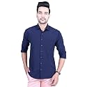Men39s Cotton Solid Slim Fit Casual Spread