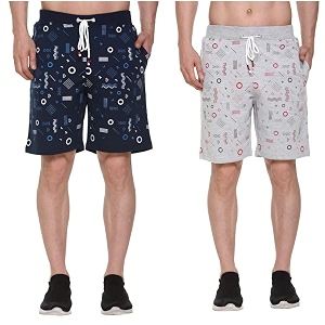 Mens Cotton Sports Shorts with Zipper Pocket