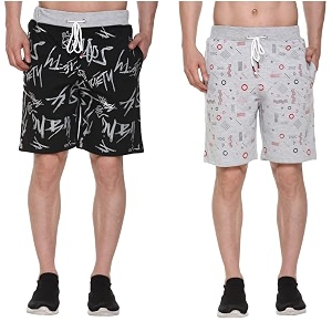Mens Cotton Sports Shorts with Zipper Pocket