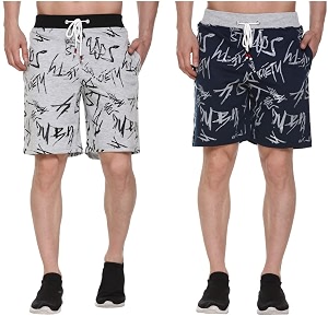 Mens Cotton Sports Shorts with Zipper Pocket