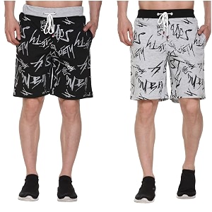 Mens Cotton Sports Shorts with Zipper Pocket