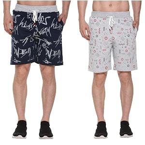 Mens Cotton Sports Shorts with Zipper Pocket