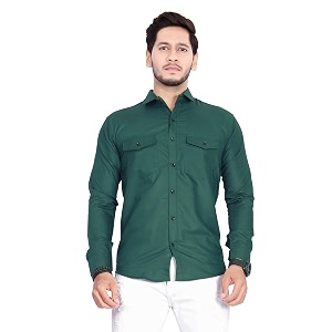 Mens Cotton Spread Collar Full Sleeve Regular